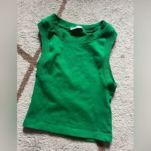 Zara Green Sleeveless Top